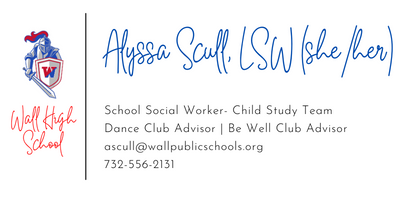 Alyssa Scull LSW she/her school social worker child study team dance club advisor be well club advisor